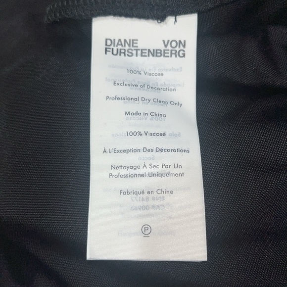 Diane Von Furstenberg DVF Jelissa Jersey Ruched Button Front LBD Dress Black XL - Picture 11 of 14
